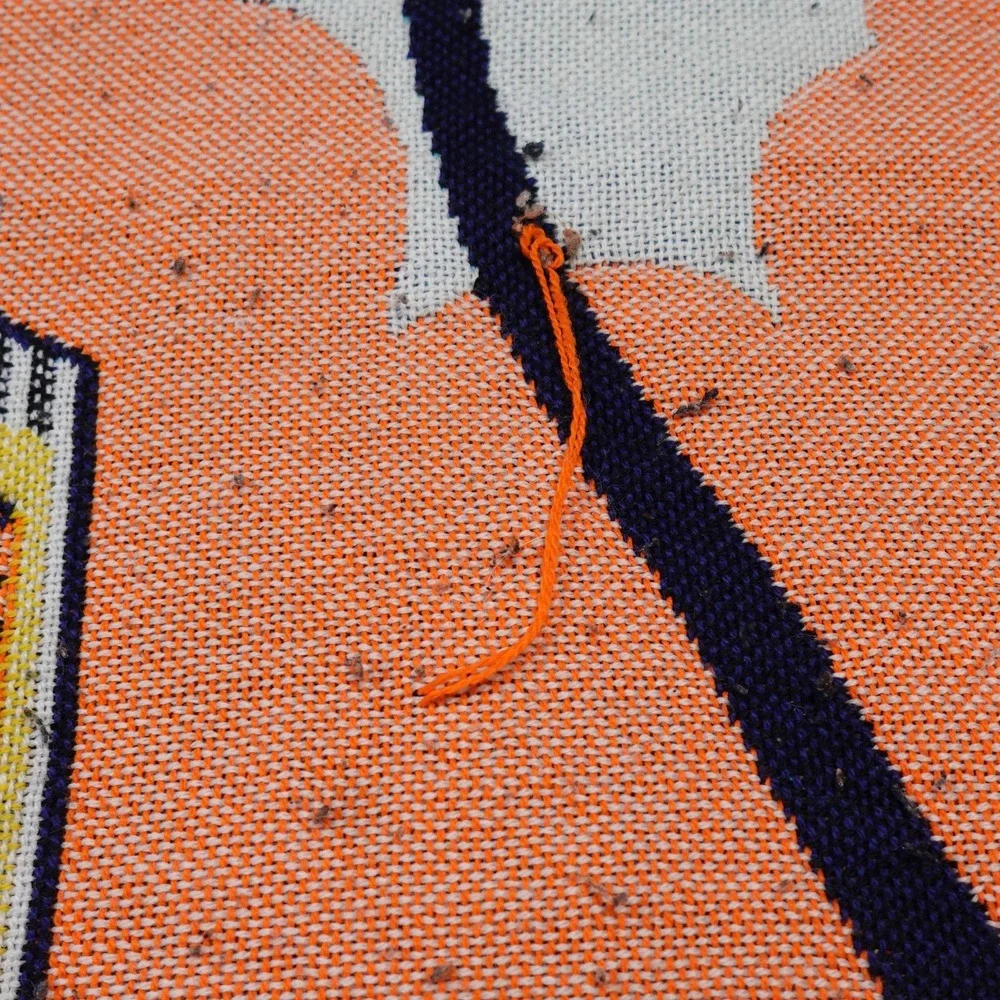 Vintage Super Bowl XXXIII Throw Blanket NFL Football Miami Florida 90s Y2K